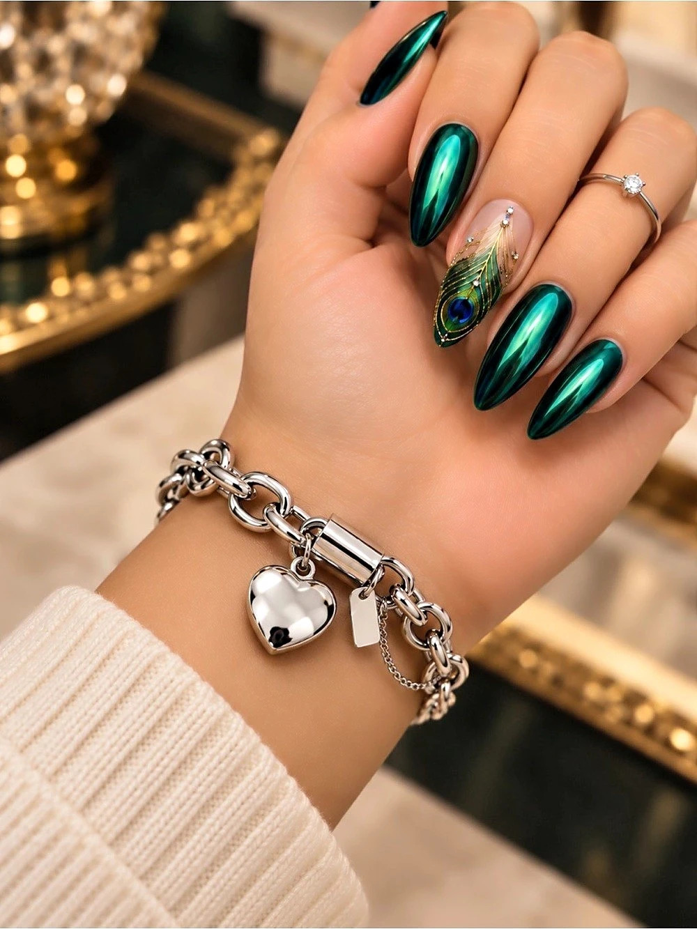 ❤️Dark Heart Charm Bracelet💎